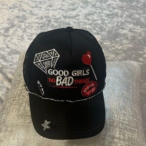 Trucker hat with patches